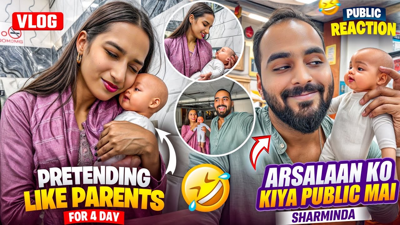 Pretending to be Parents For a day😂| Public Prank😂Arsu ko kiya Embarrass🤭| Aarti vlogs |