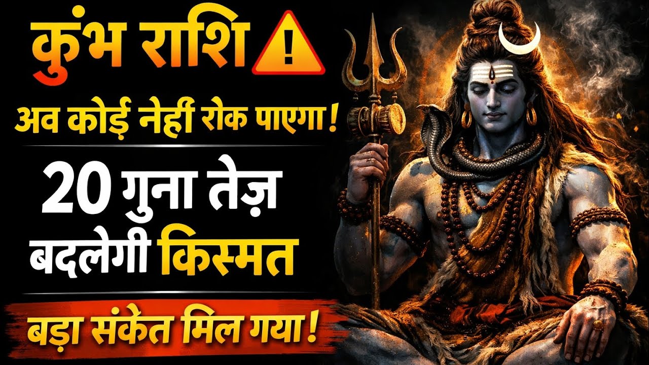 कुंभ राशि ⚠️ अब कोई नहीं रोक पाएगा | 20 गुना तेज़ बदलेगी किस्मत | बड़ा संकेत मिल गया