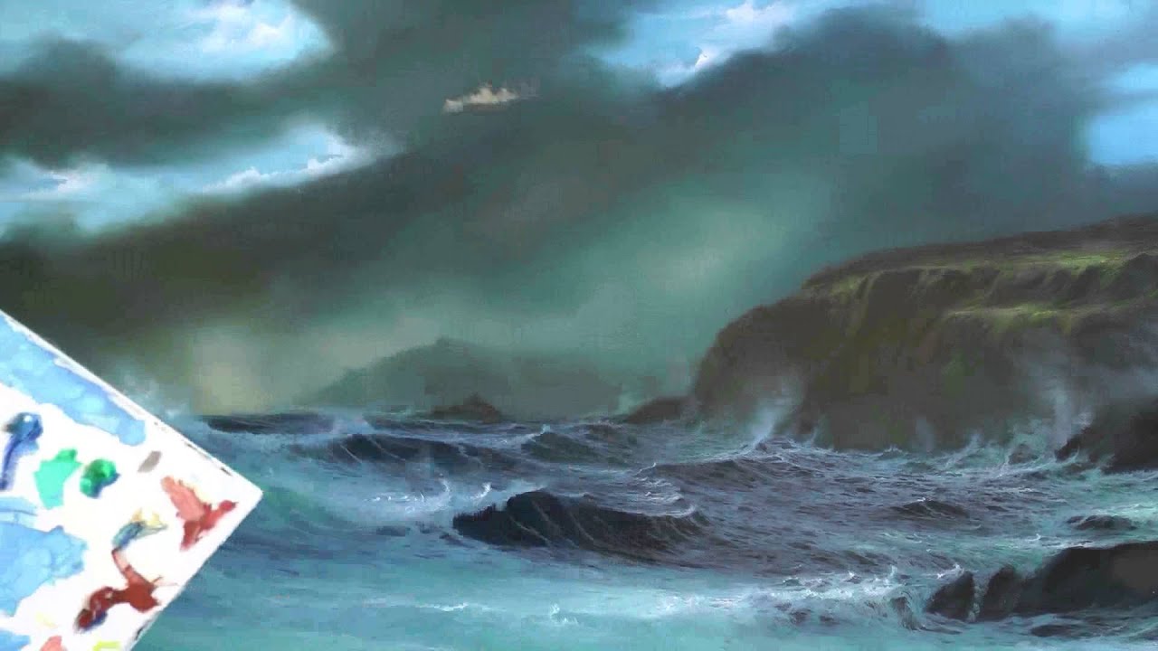 PART SEVEN OF STORMY COVE,,HOW TO PAINT THE SEA IN OILS by Alan Kingwell