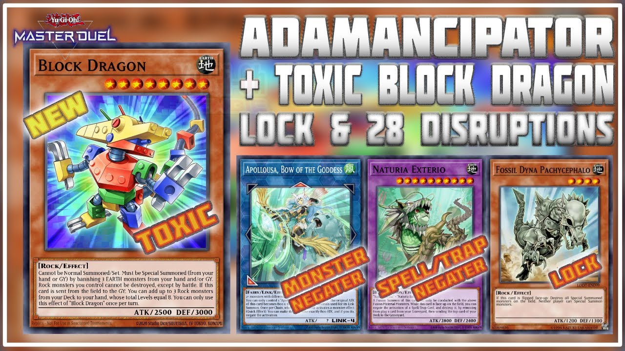 ADAMANCIPATOR Toxic Post Unbanned BLOCK DRAGON | LOCK + 2 to 28 DISRUPTIONS | Yu-Gi-Oh! Master Duel