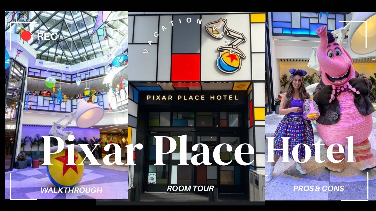Pros and Cons staying at Pixar Place Hotel |Pool Terrance Room Tour #pixar #disneyhotels #pixarhotel