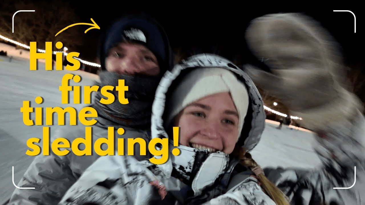 His first time sledding?! + made it back to Malta