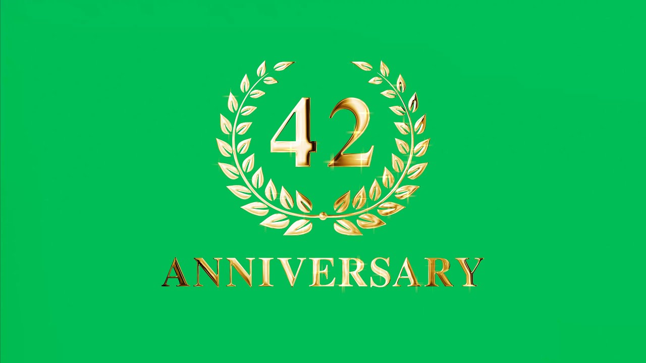 42nd Anniversary Animation Green Screen | 4K | Global Kreators