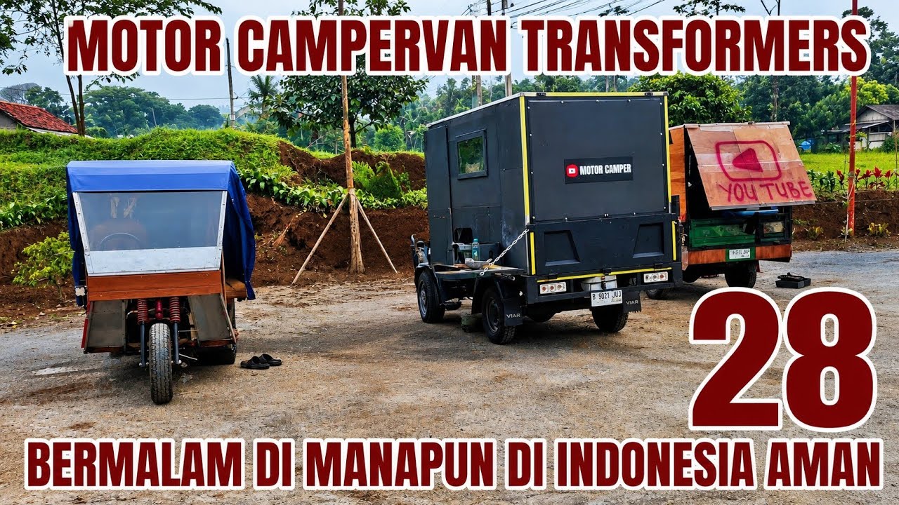 Bermalam di Tepi Jalan & Kebun Teh! Hidup Nomaden  di Indonesia Ala Motor Camper