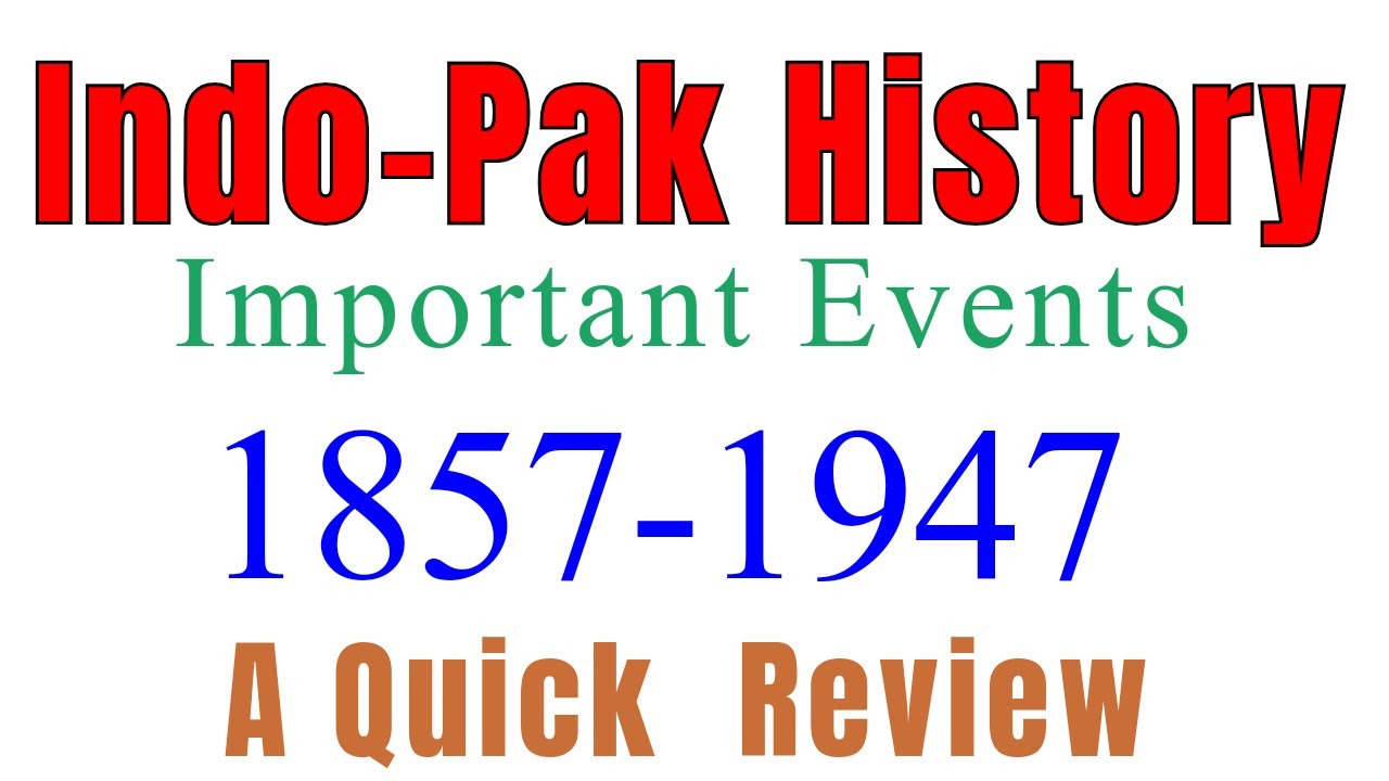 Summary & Important Events of  Indo-Pakistan History From 1857 to 1947 | A Quick Overview