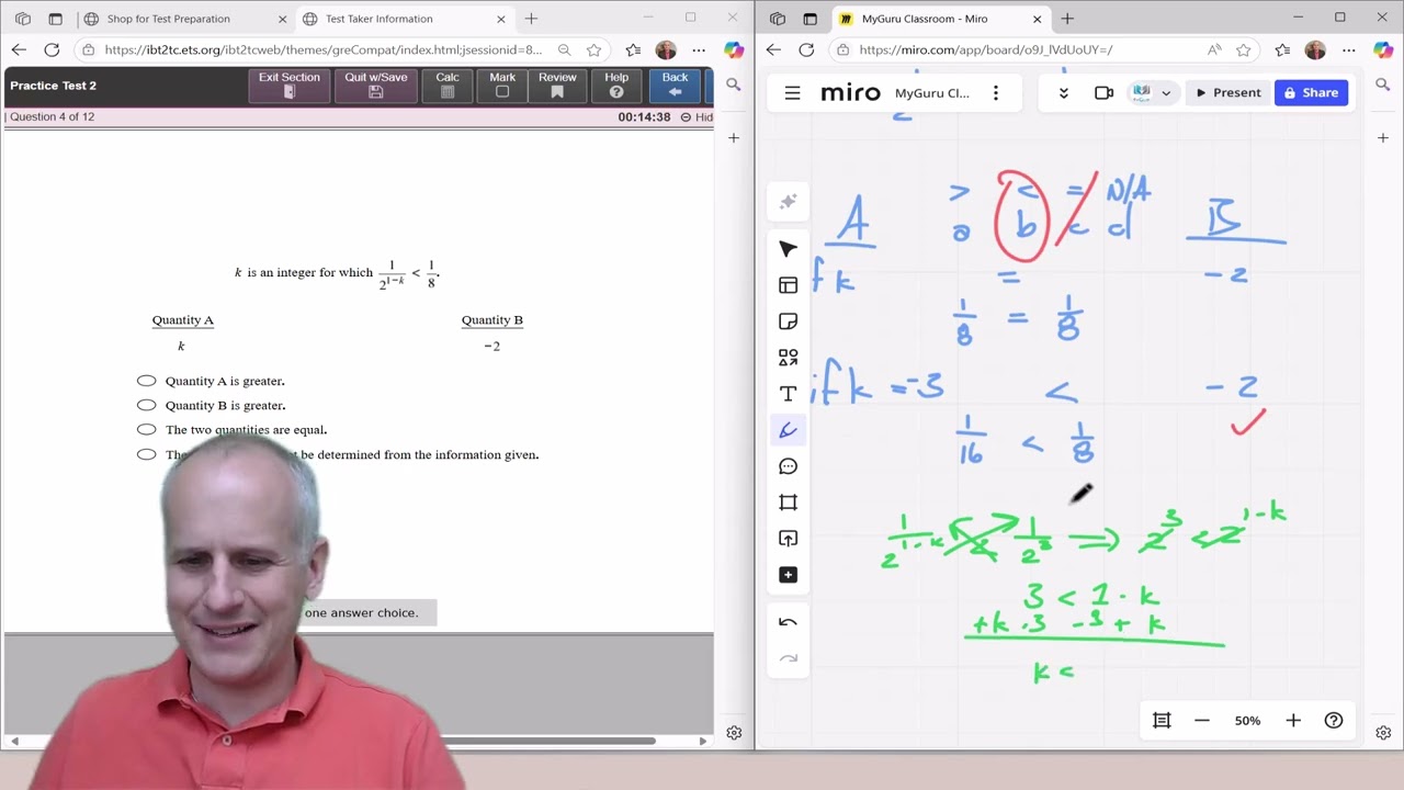 Full GRE Quantitative First Section Walkthrough of ETS Official POWERPREP 2 Practice Exam