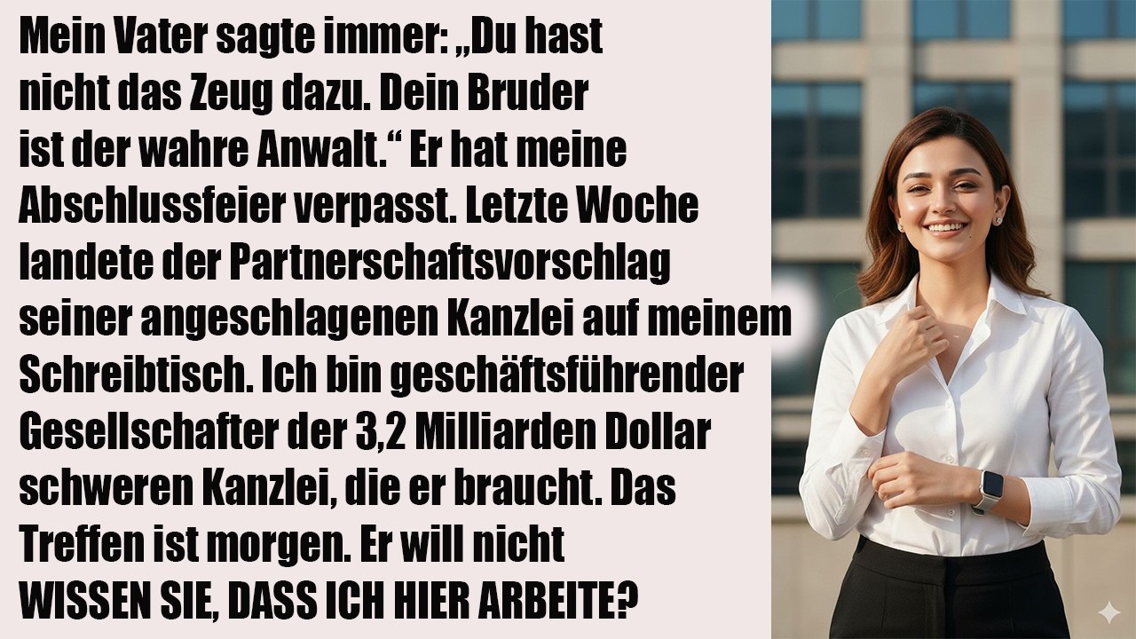 Papa Sagte, Du Wirst Nie Anwalt – Dann Bewerbte Seine Kanzlei Bei Meiner“