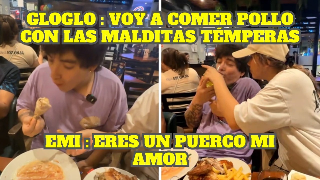 GLOGLO SE COME SUS POLLO CON TODAS LAS TÉMPERAS Y EMI LO AYUDA CON SU INCA KOLA ZERO