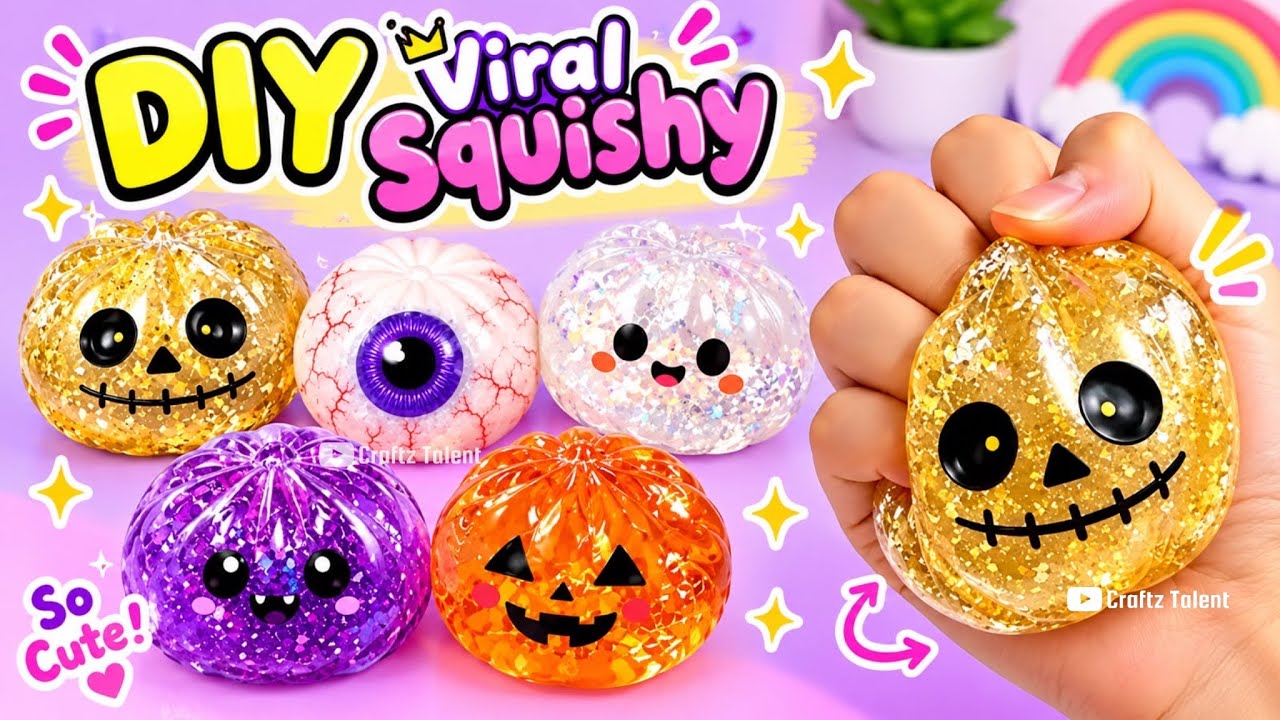 I Tried VIRAL Dumpling Squishy at Home! 😱😳 *DIY Pumpkin Squishy Tutorial* Easy Craft Ideas / How to