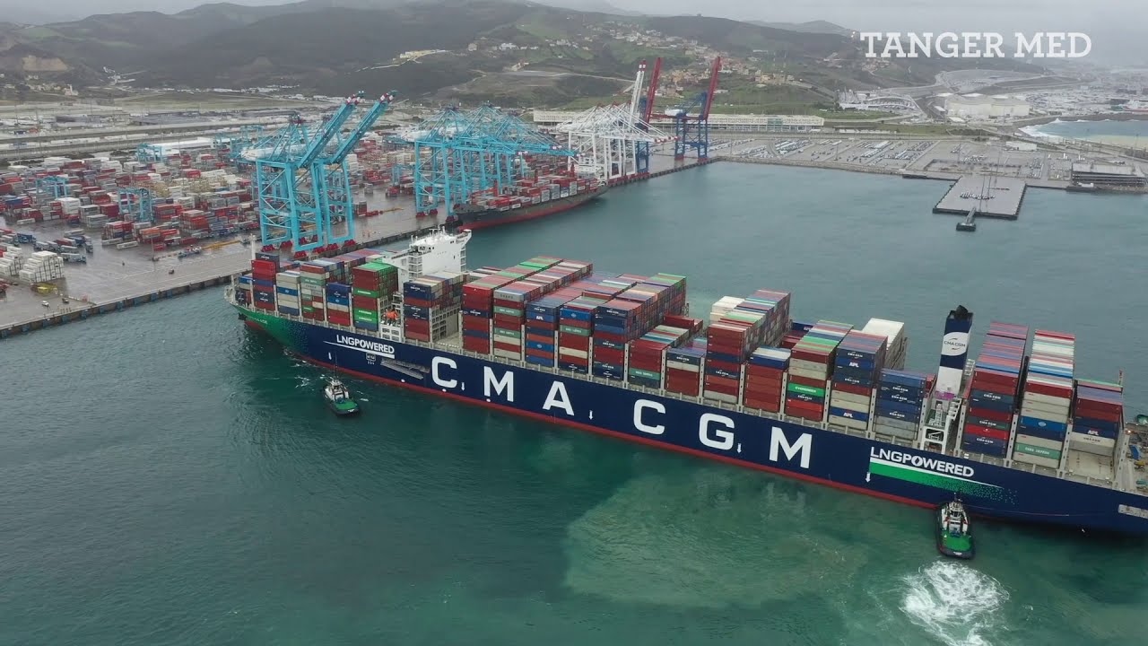 Tanger Med received CMA CGM Jacques Saadé, the world largest LNG powered container ship