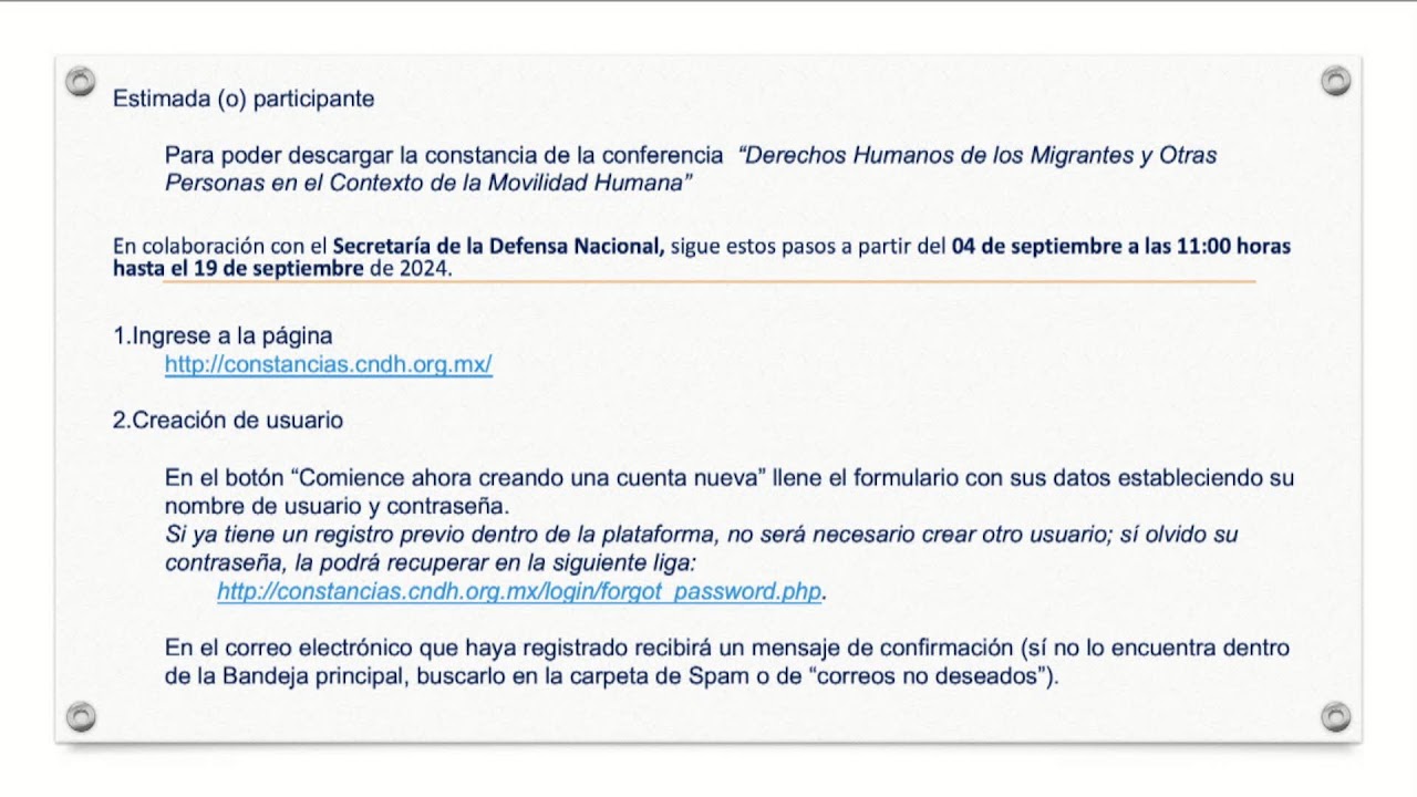 Derechos Humanos de los Migrantes y Otras Personas en el Contexto de la Movilidad Humana