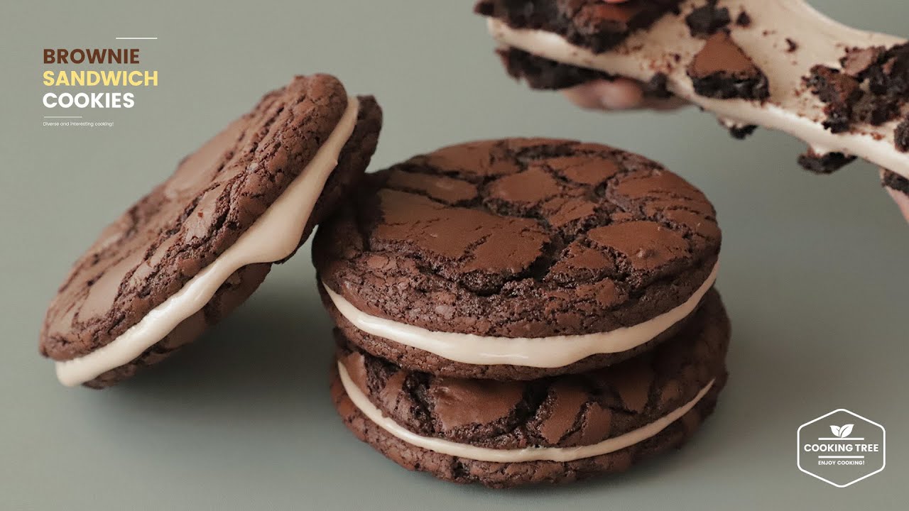 브라우니 샌드 쿠키 만들기 : Brownie Sandwich Cookies Recipe | Cooking tree