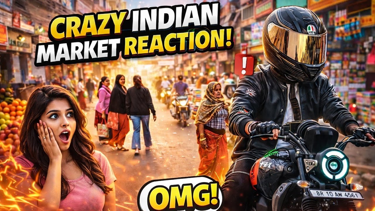CRAZY INDIAN MARKET 😱 | Bike Reaction Gone WRONG 🔥 OMG Moment