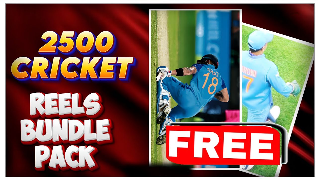 2500+  Cricket Reels Bundle FREE DOWNLOAD 🔥 - IPL Reels Bundle For Free Download