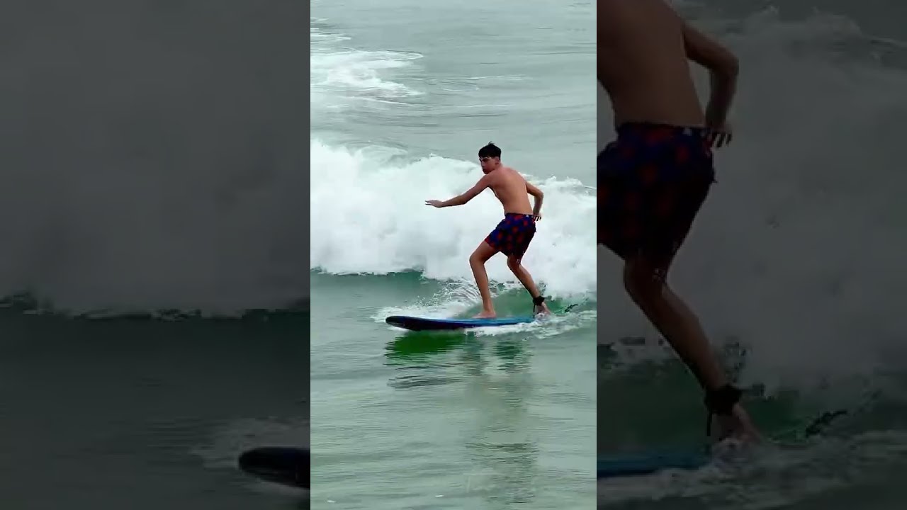 What a feeling #surflessons #surfskills #surfschool #perfectwaves #surfsession #morningsurf