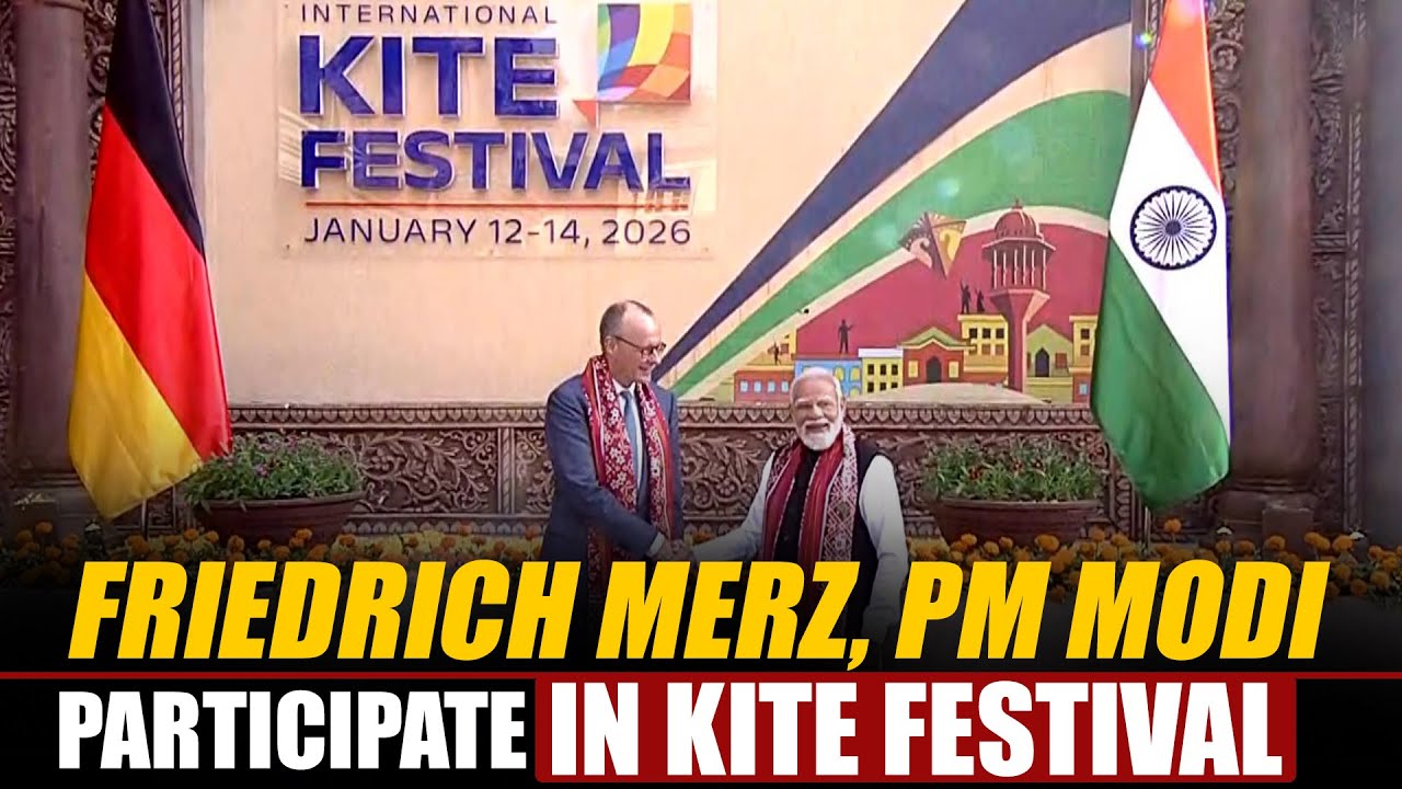 LIVE: German Chancellor Friedrich Merz, PM Modi participate in Kite Festival, Ahmedabad