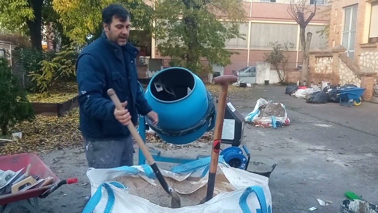 cómo usar la hormigonera electrica