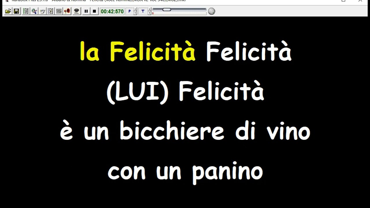 Albano & Romina - Felicità (Voce Romina)  (Karaoke  Devocalizzata)
