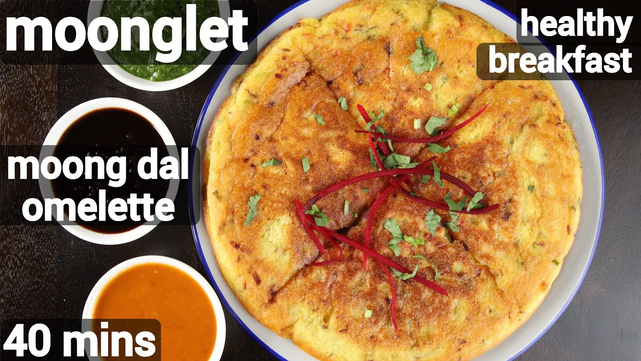 moonglet or veg omelette recipe - street style | मूंगलेट रेसिपी | moong dal omelette recipe