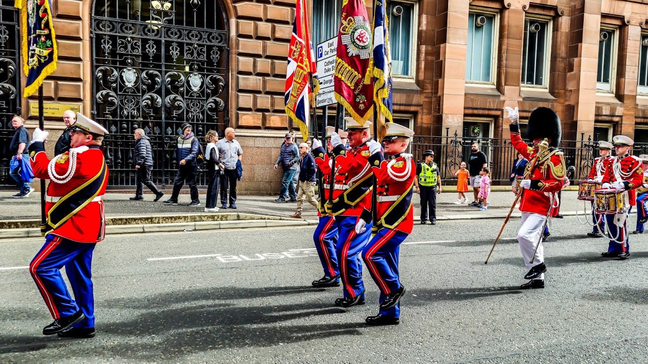 Black Skull at Annual boyne commeoration parade Glasgow.