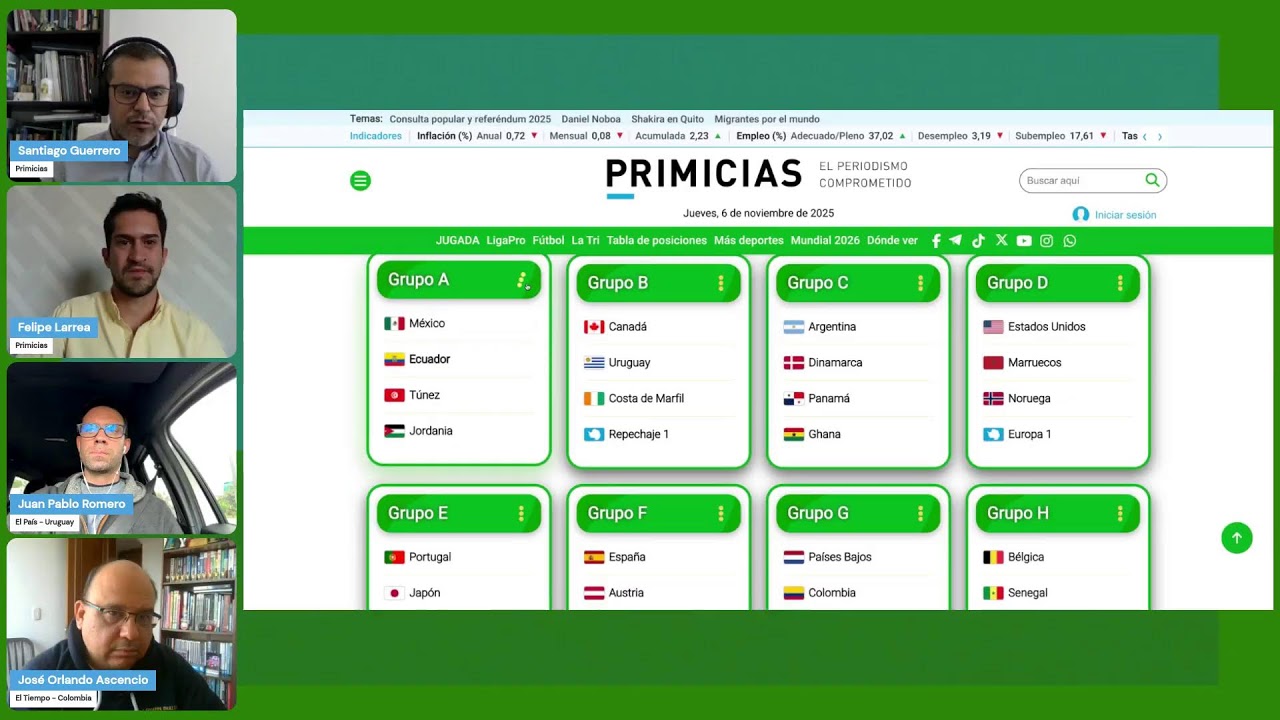 #ENVIVO | ¿Por qué es importante que Ecuador esté en el Bombon2 del sorteo del Mundial?
