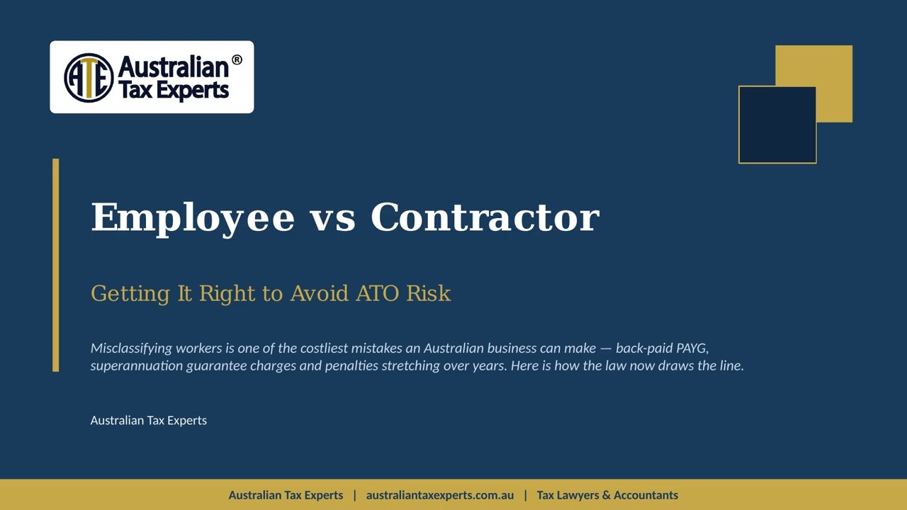Employee vs Contractor: Getting It Right | Australian Tax Experts