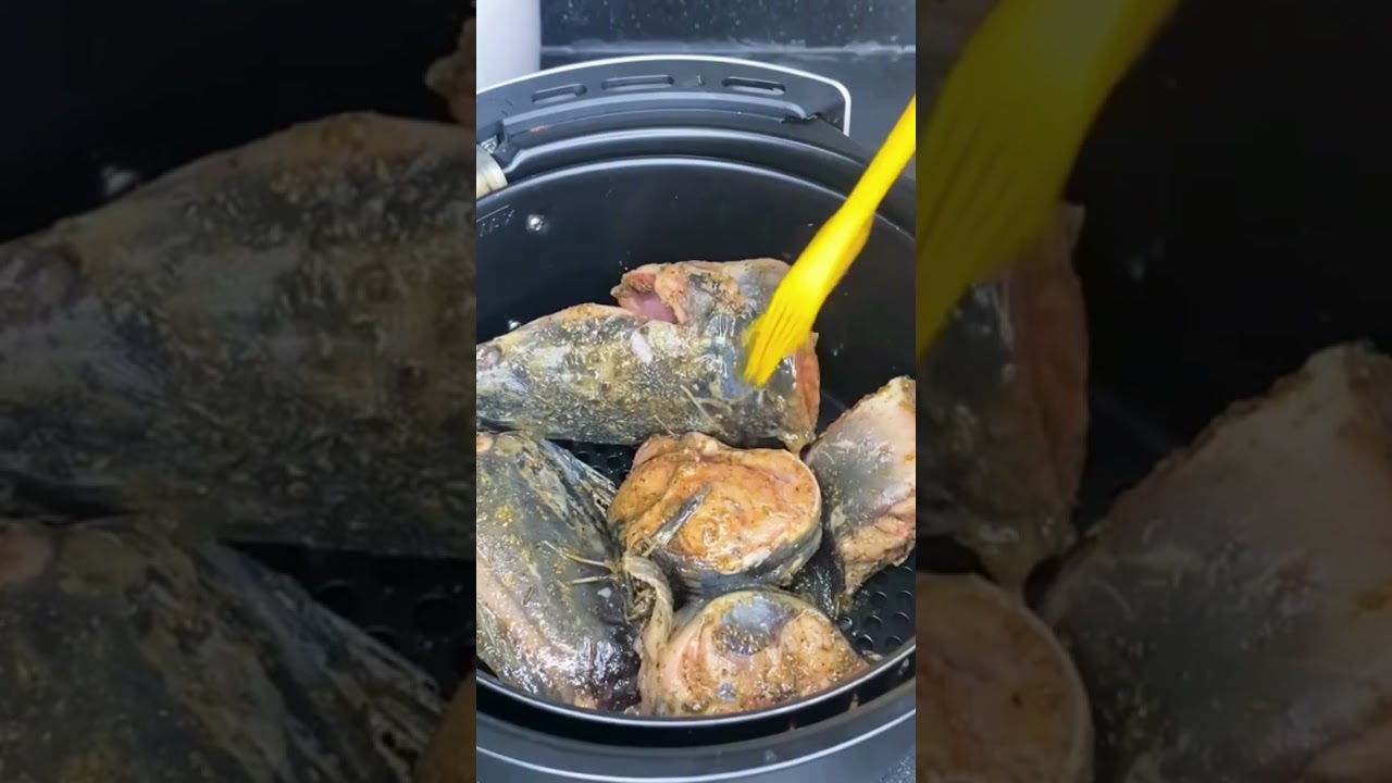 Air fried catfish #catfish #shorts }#shortsyoutube #africanfood