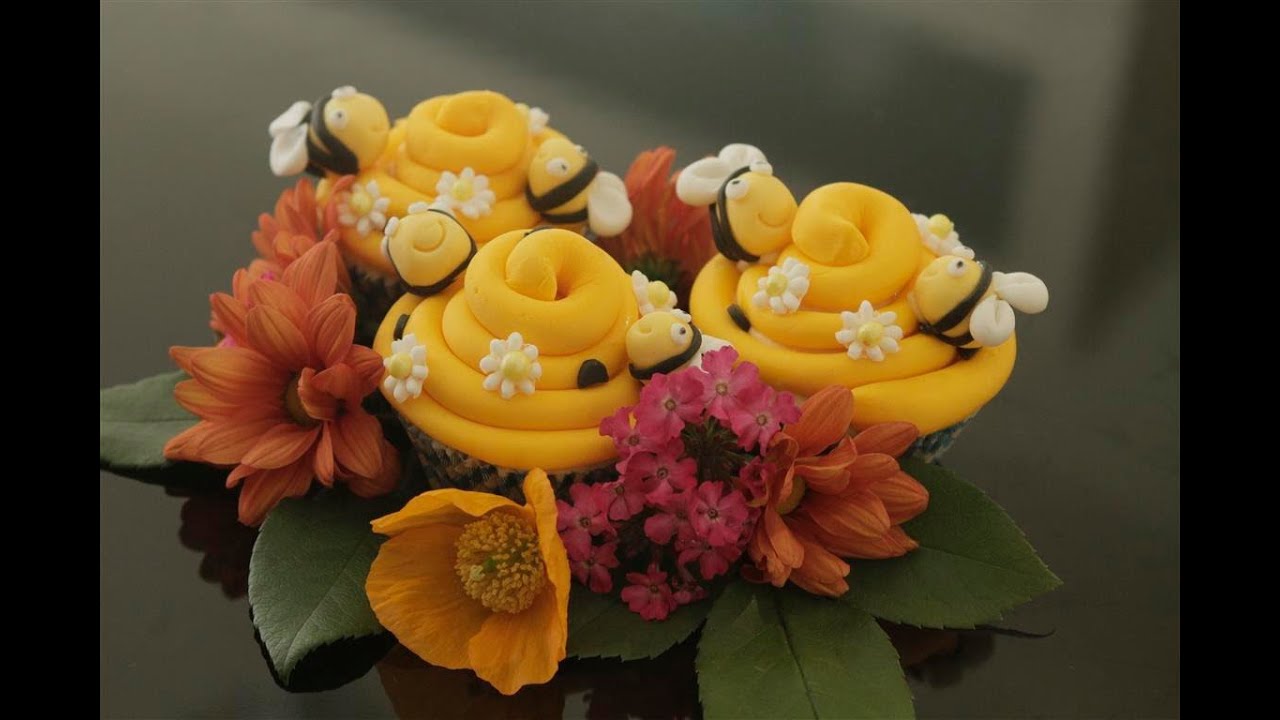 Lente cupcakes met bijtjes maken