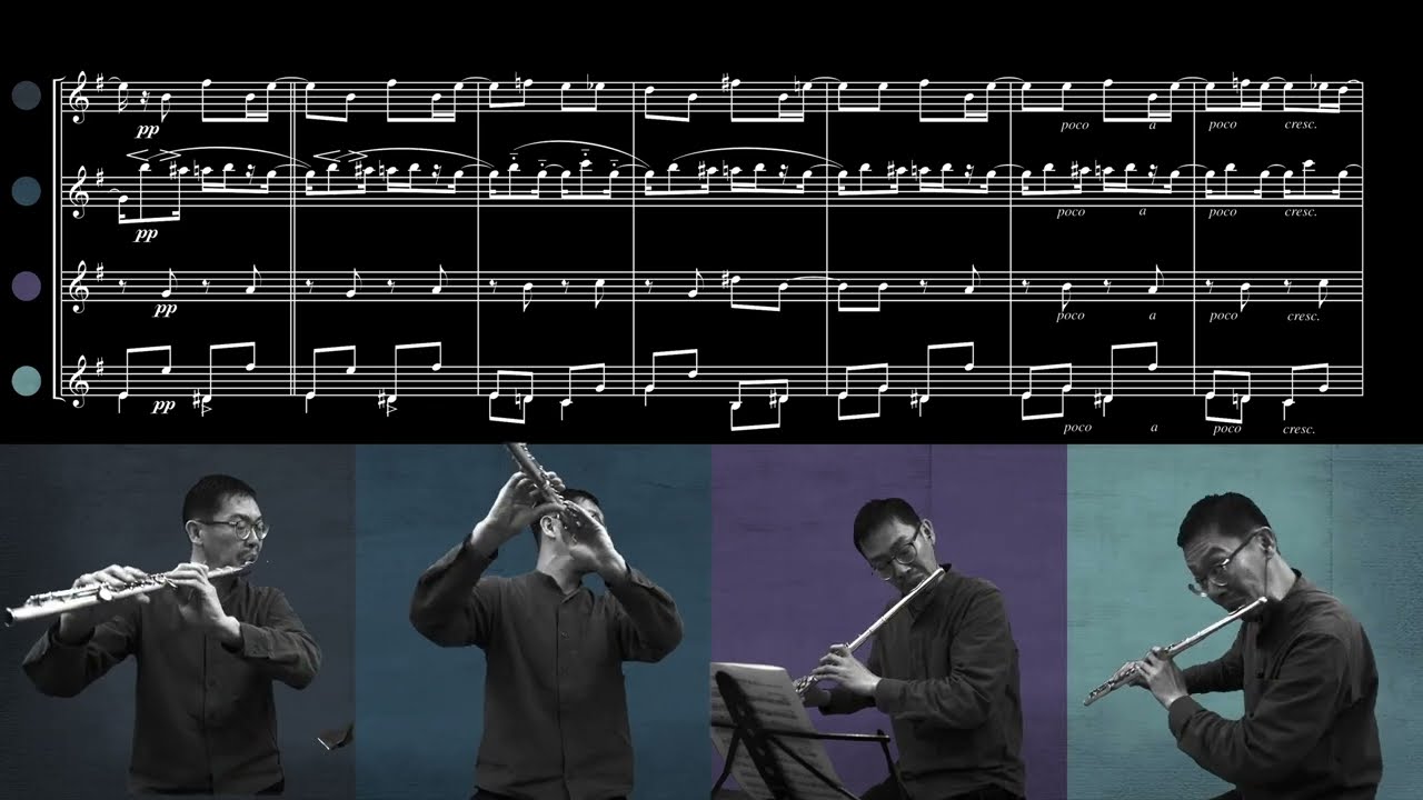William Bolcom - Graceful Ghost Rag / W.ボルコム「優雅な幽霊 ラグ」arr. for Flute Quartet by Takeshi Tsuchida