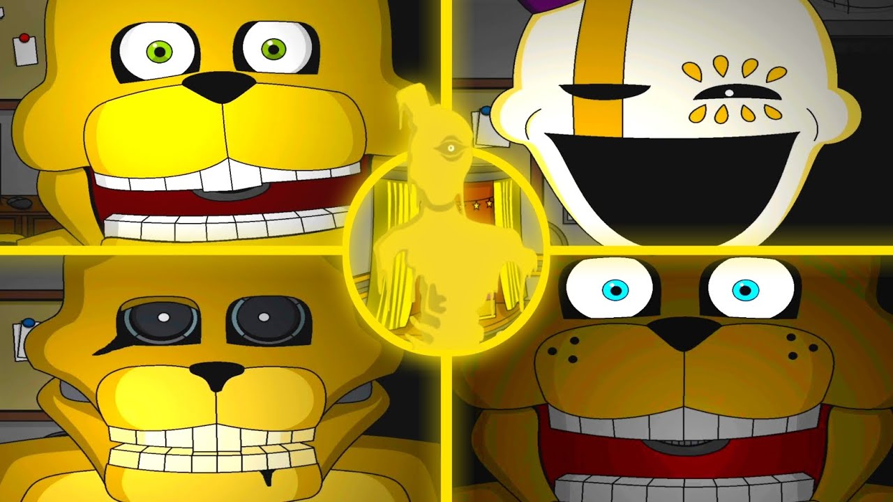 FNAF Repainted In Gold | ALL JUMPSCARES!