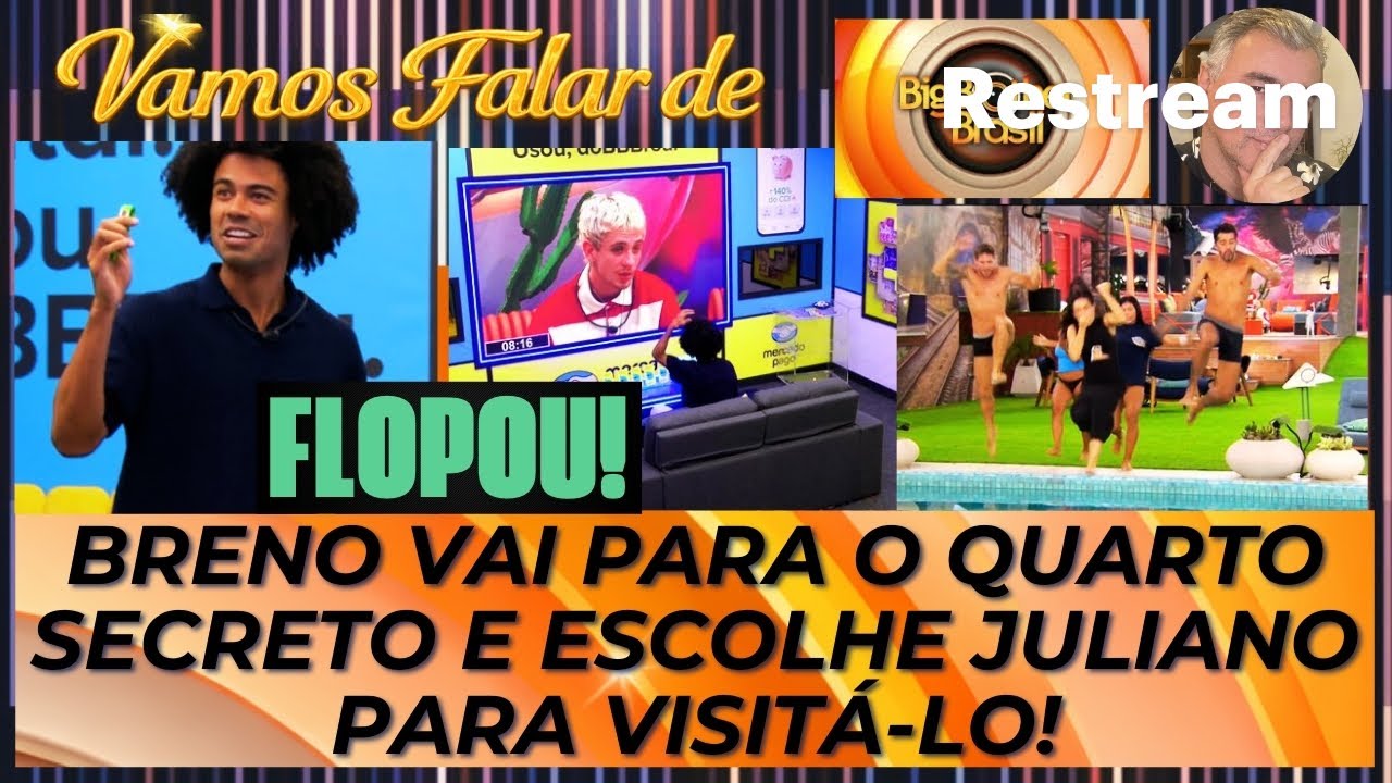 BBB26: FLOPOU! BRENO É O ESCOLHIDO PARA O QUARTO SECRETO E OPTOU POR JULIANO PARA VISITÁ-LO