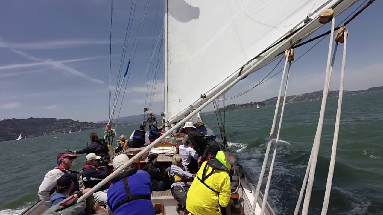 Schooner MAYAN starting in the Master Mariners