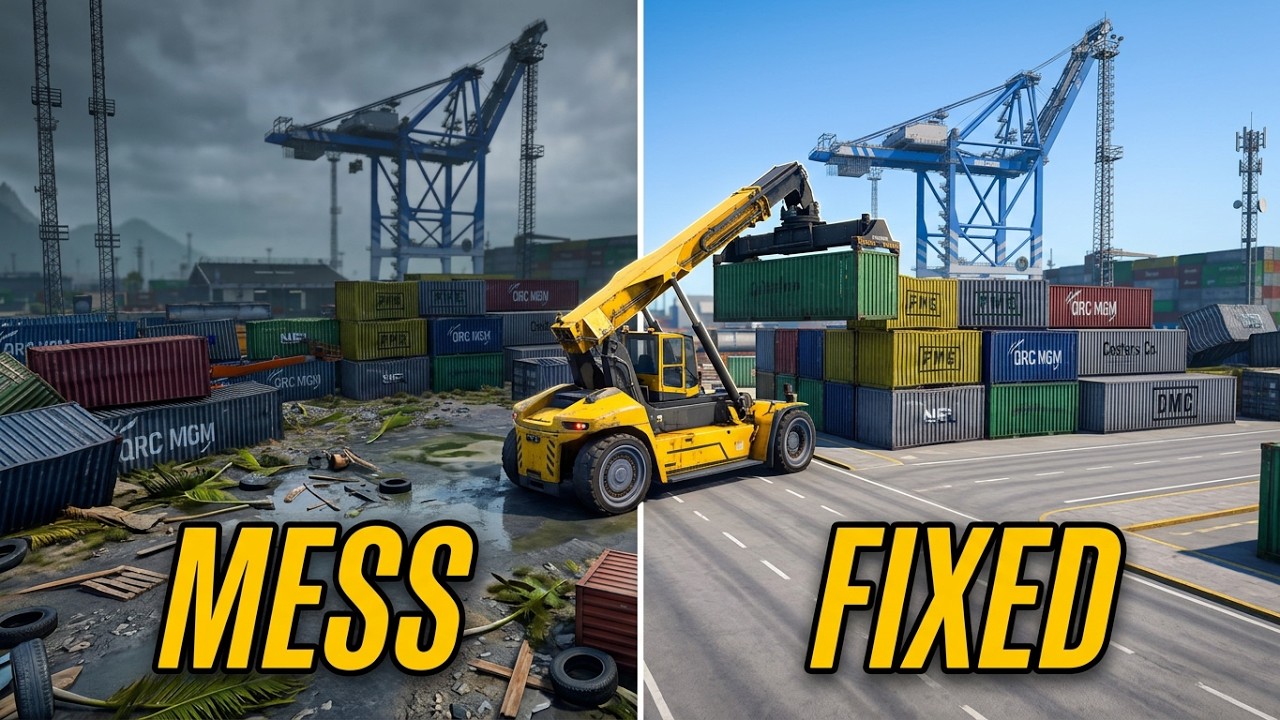 Harbor Machinery Simulator 🚧 Docked 👷‍♂️  Episode 2 🚧 4k Max Settings