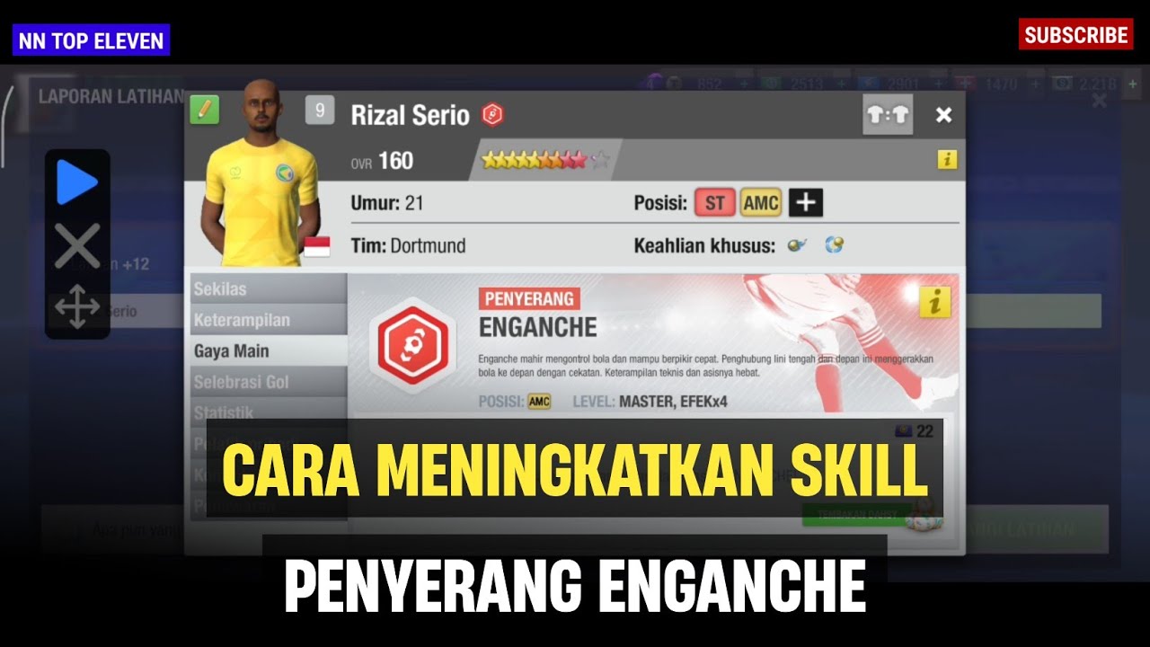 CARA MENINGKATKAN SKILL PENYERANG ENGANCHE 160 ➡ 180 🔥 TOP ELEVEN 2025