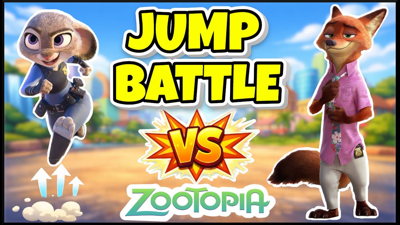 Zootopia Jump Battle! Веселая подвижная игра для разминки мозга!