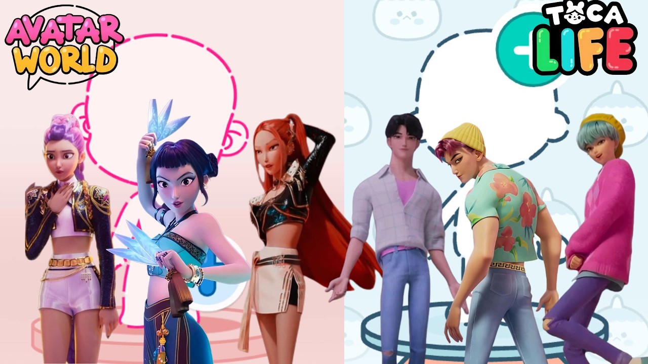 Как создать K-pop «Охотники на демонов» и «Саджа Бойз» в мире Аватара против Toca Boca #tocahasna