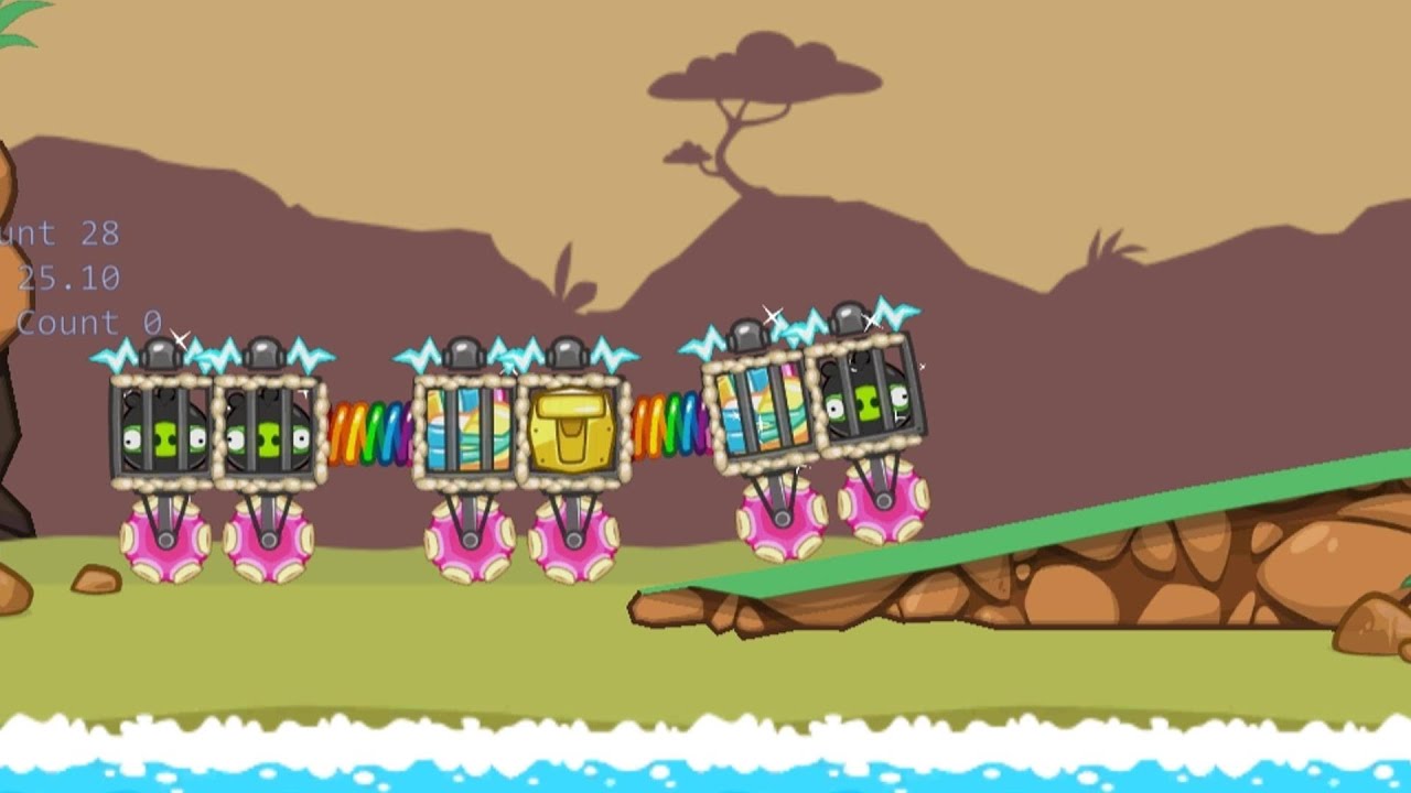Bad Piggies - Ninja Piggies Train Walkthrough The Road To El Porkado Big Inventions!