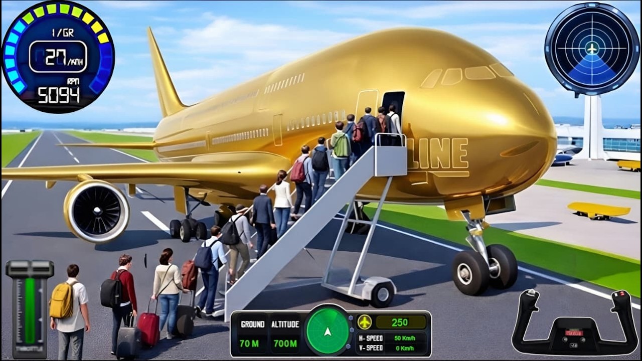 Real Flight Airplane City Pilot Simulator - Plane Boeing Emergency Landing - Android Gameplay