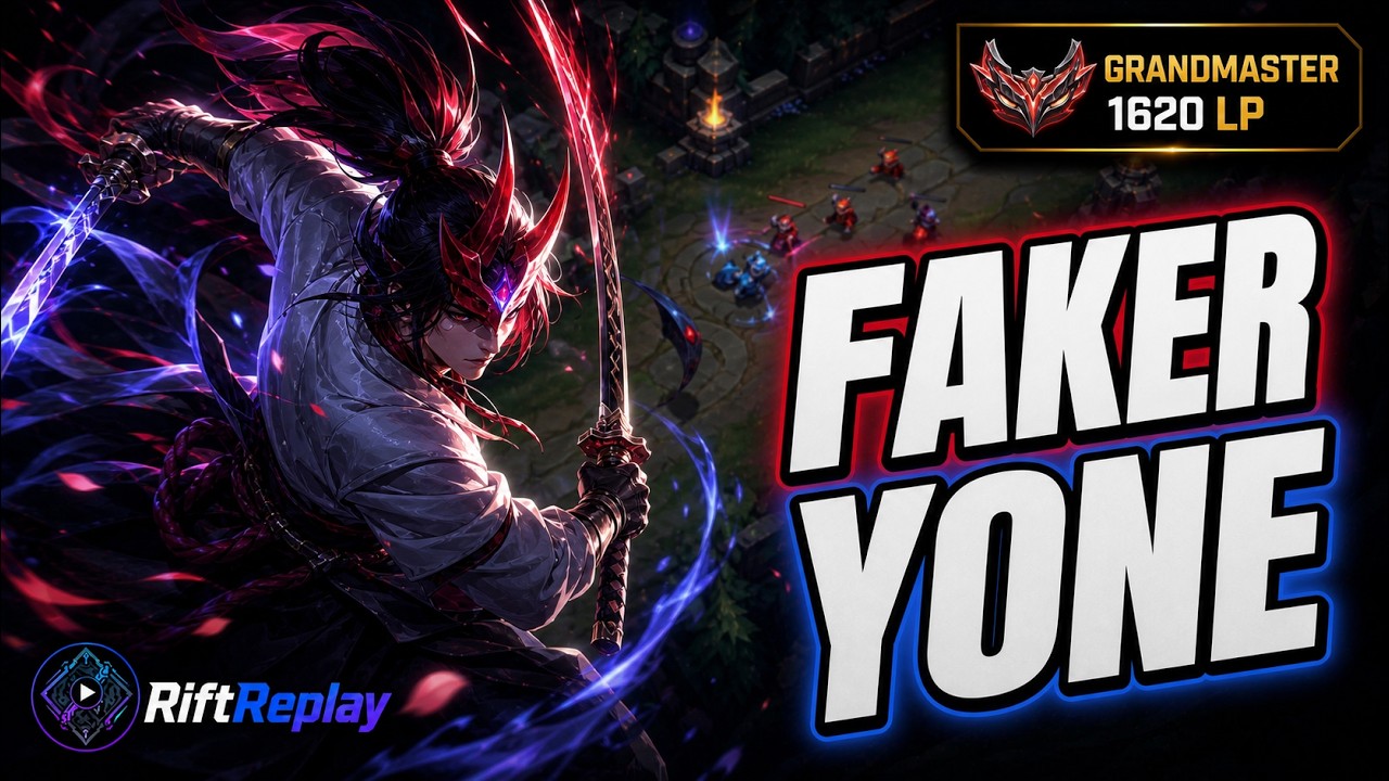 T1 Faker Yone vs Sylas &ndash; Grandmaster 1620 LP (KR Mid Replay)