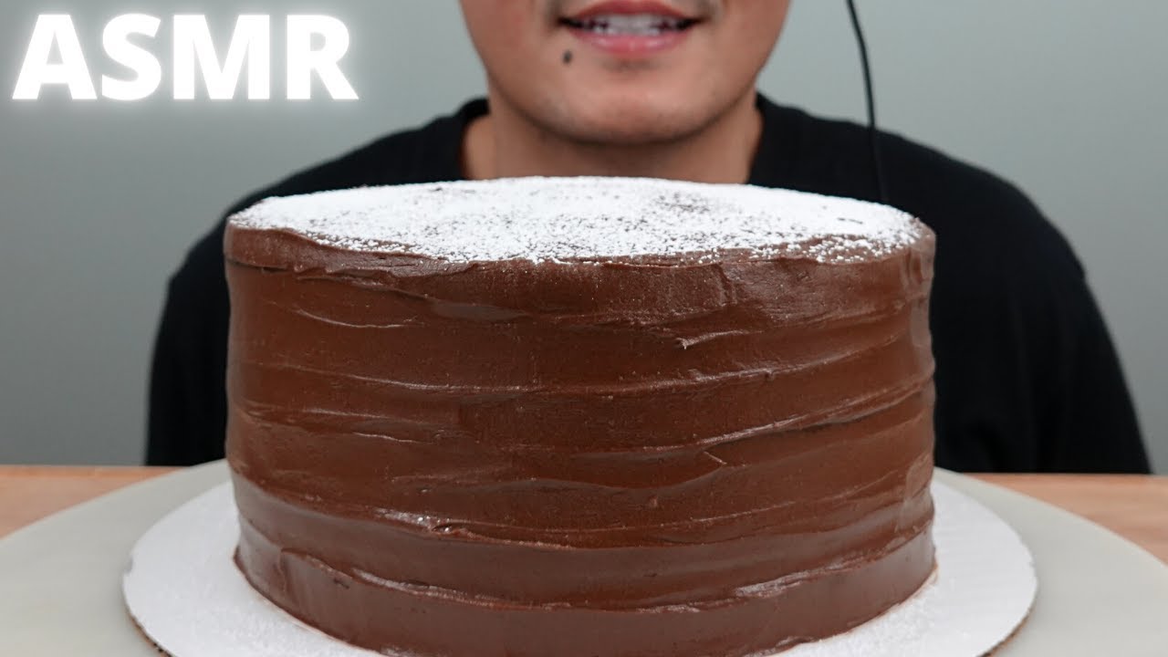 ASMR | Homemade Marble Cake + Fudgy Chocolate Frosting | The Hangry Mole