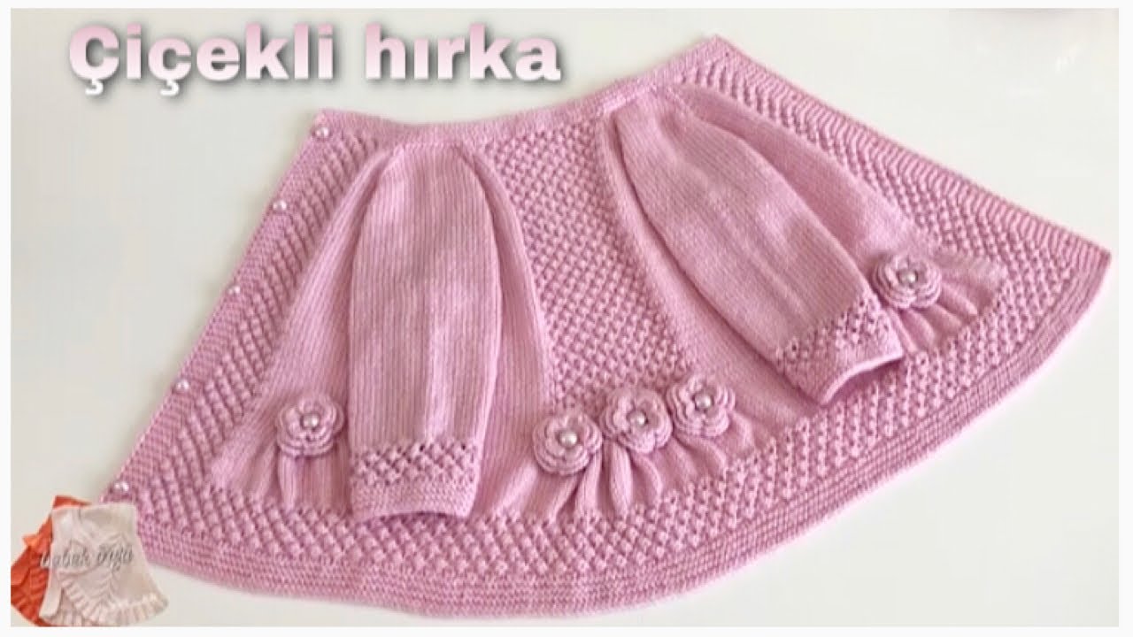 Çiçekli hırka yapımı,örgü hırka bebek için #bebekörgü #hırkamodelleri #kızbebekhırka #örgühırka
