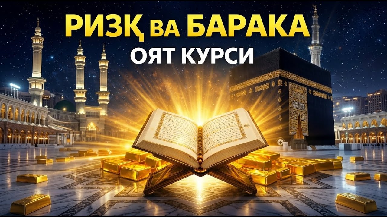 🔴 LIVE Oyat Kursi – Rizq, Mall, Uy VA Soğliq Uchun Eng Qudratli Duo |Барча Уйлар Учун