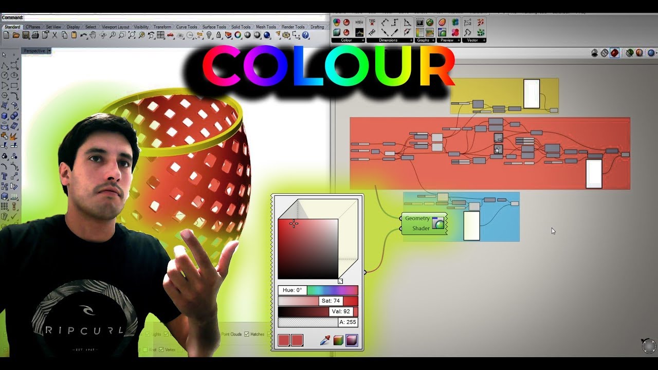 Grasshopper Rhino Add Color and Organize Quick Tip