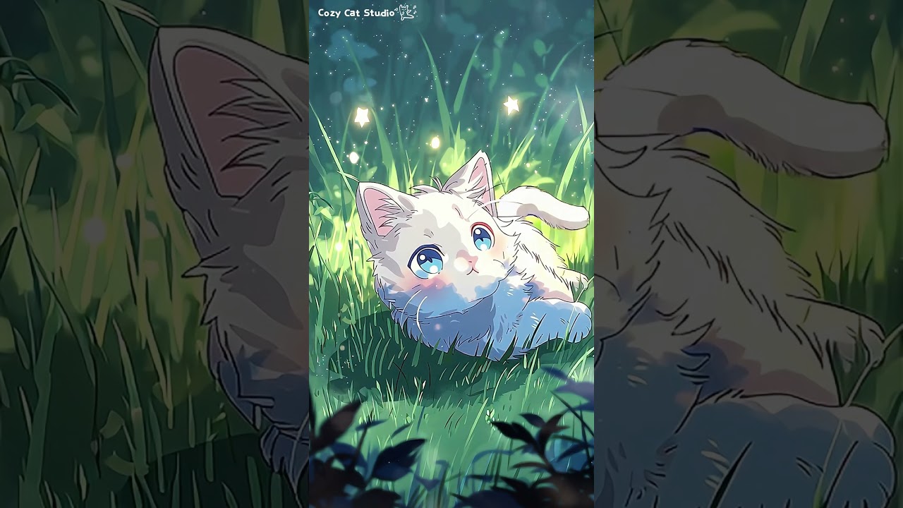[Cozy Cat] 🌌 Calm Night Vibes with a Dreamy Cat 🐱✨ | Relaxing Ambient Music for Sleep & Study