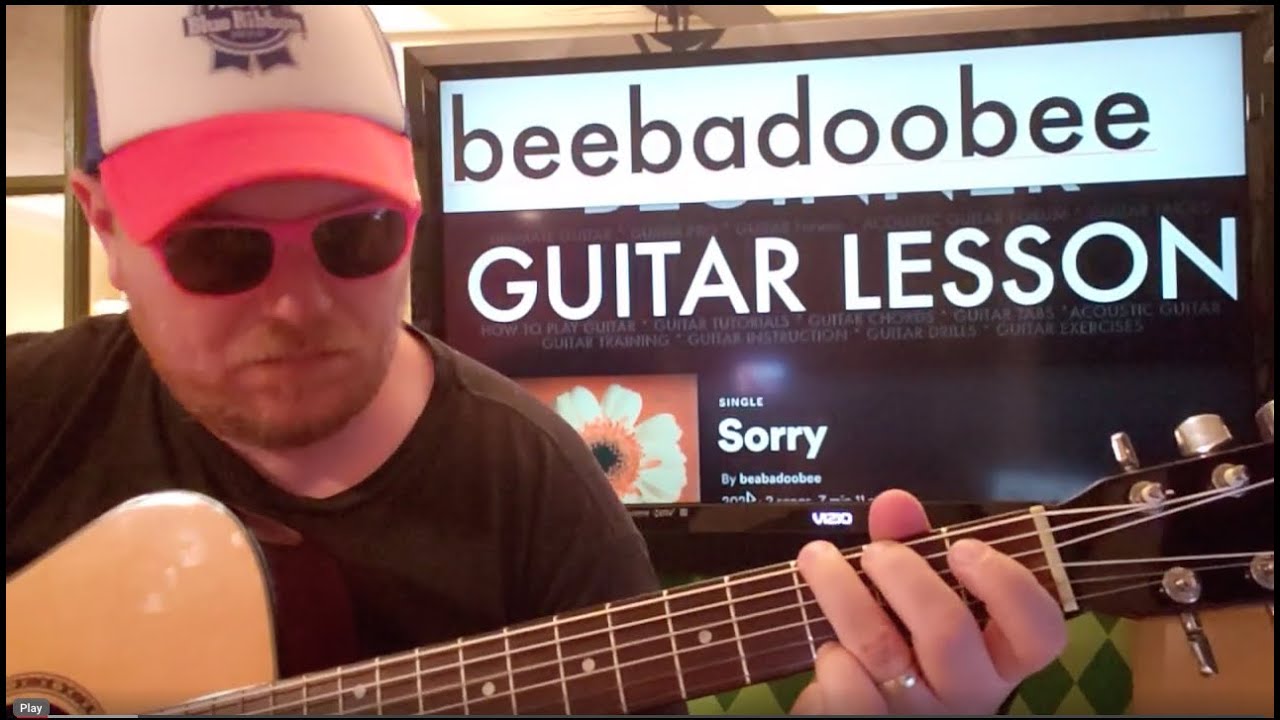 How To Play Sorry beabadoobee // easy guitar tutorial beginner lesson easy chords