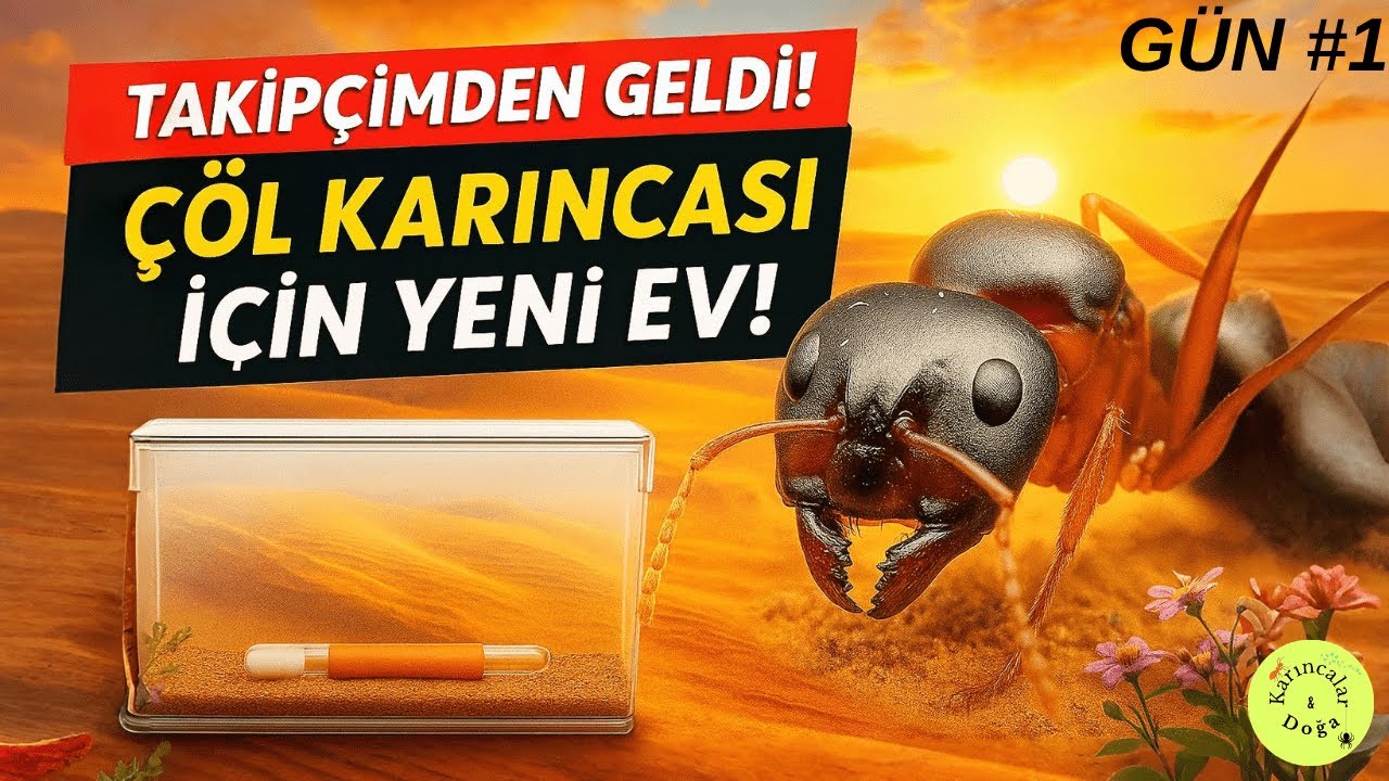 EVDE ÇÖL KARINNCASI BESLEMEK ! Takipçimden gelen cataglyphis kraliçe karıncası