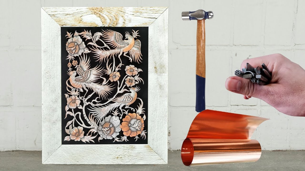 Hammering Beauty onto Tinned Copper Sheet