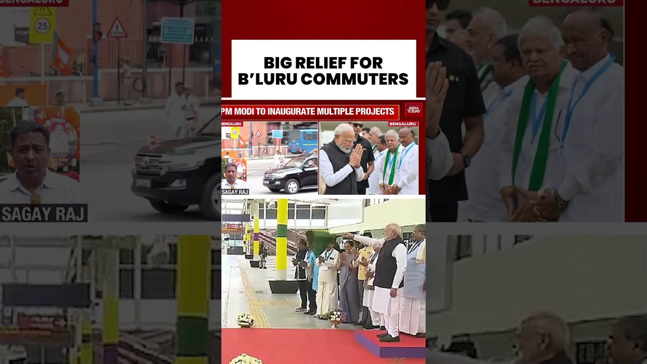 Big Relief for Bengaluru Commuters As PM Modi Inaugurates Metro Yellow Line & Flags Off Vande Bharat
