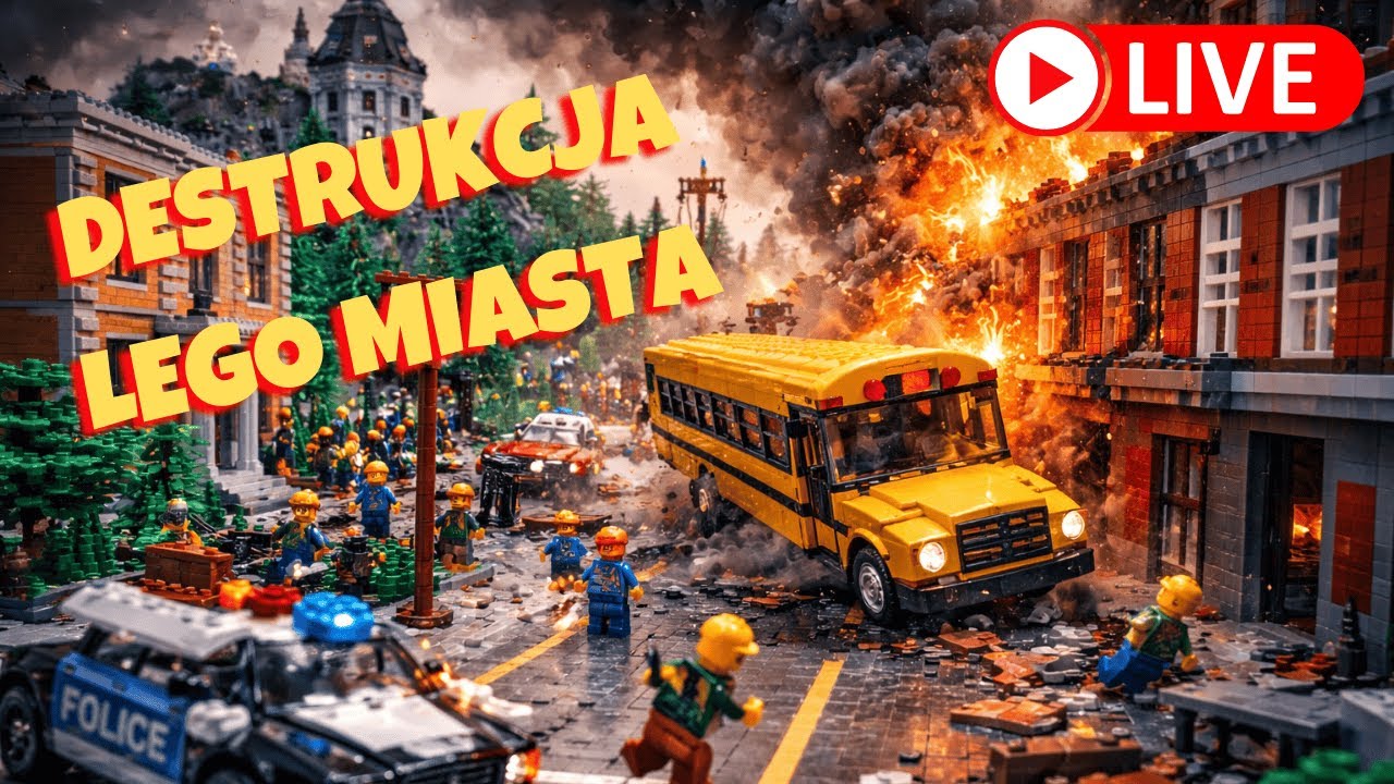 DESTRUKCJA LEGO MIASTA NA ŻYWO