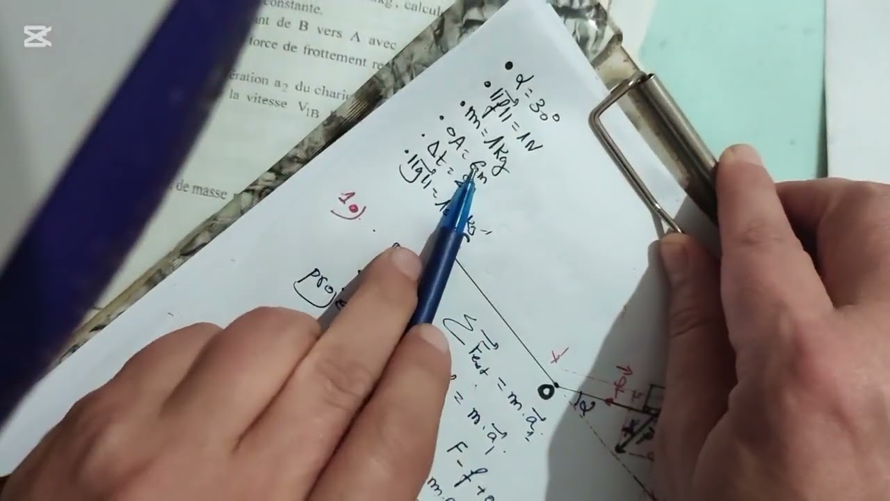 Dynamique ⚡🔥Correction détaillée, explication claire et efficace étape par étape 🎥